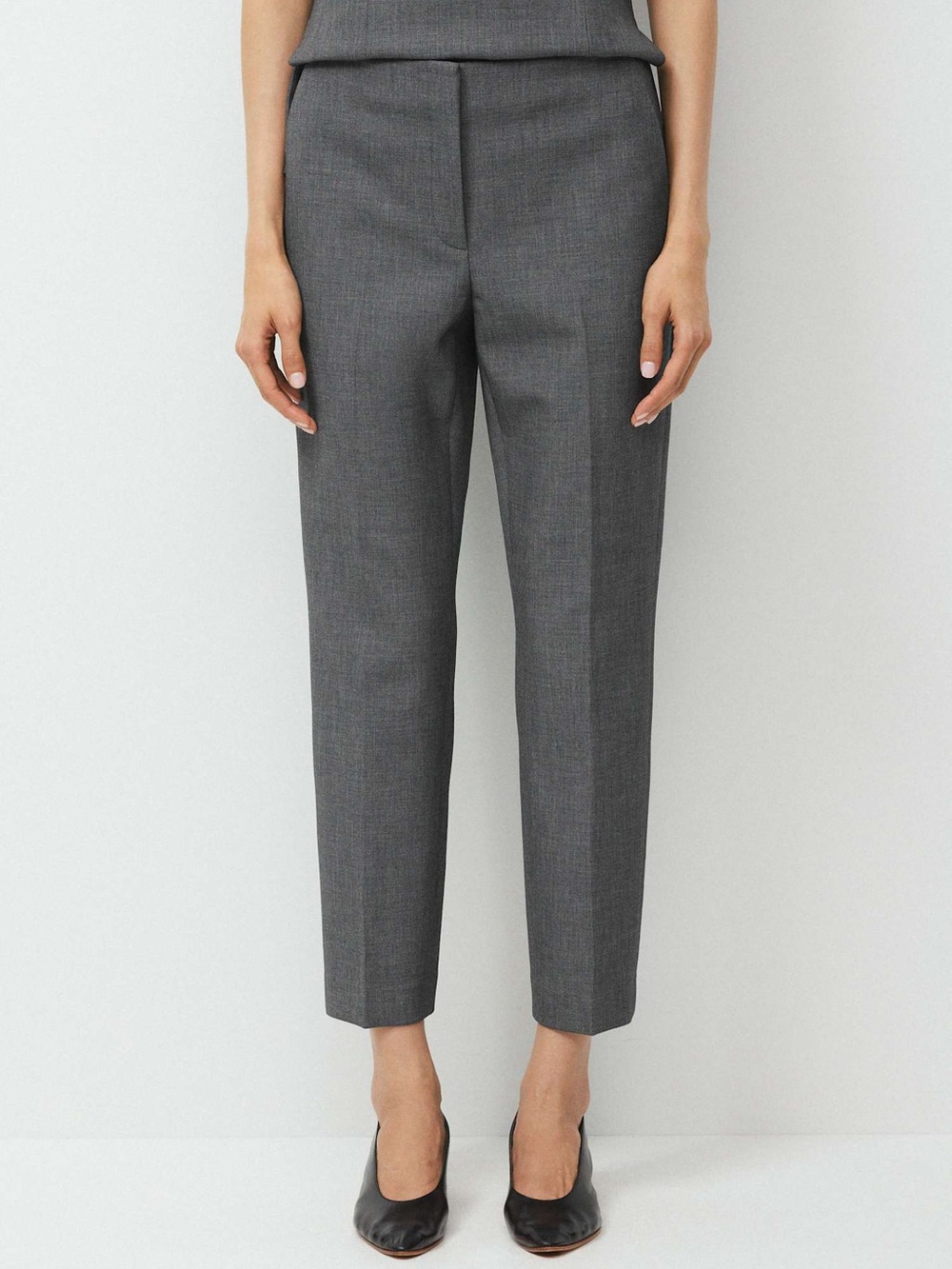 Aritzia Babaton Markova Pant Grey Melange Regular Size 4 business casual - Picture 3 of 15